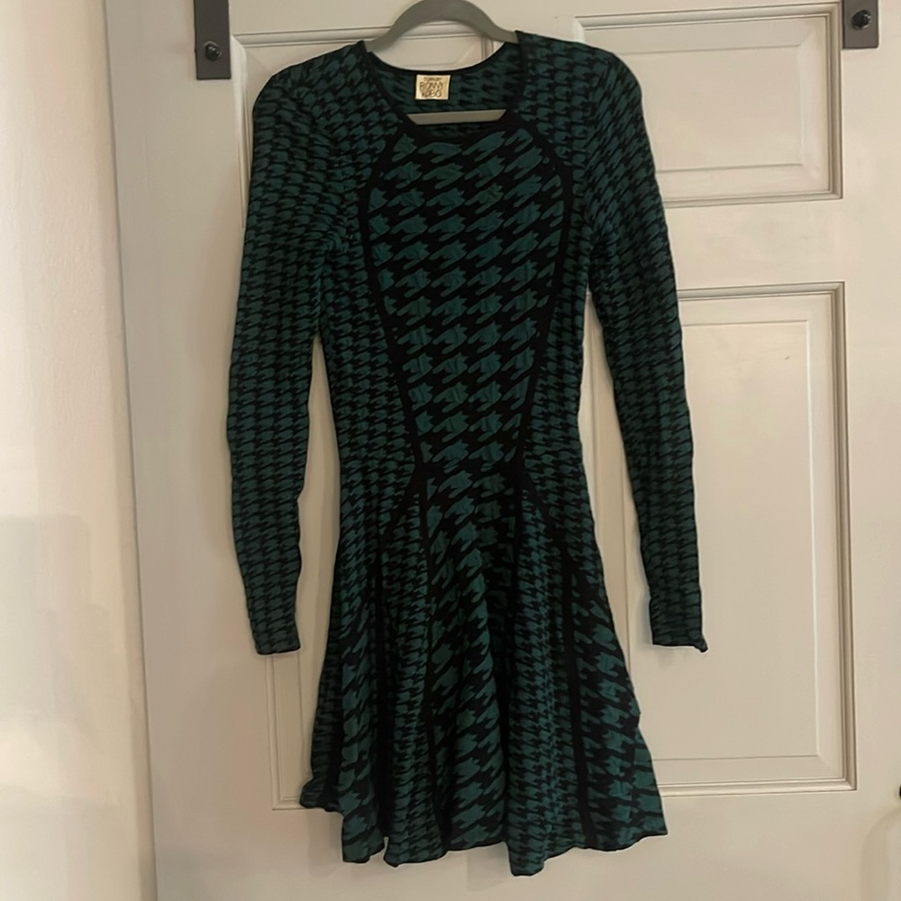 Torn by Ronny Kobo, Size Small, Green/Black Dress